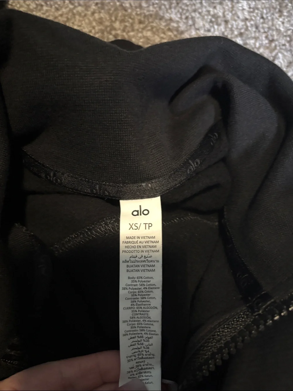 Alo Vixen Fleece 1/4 zip Cropped